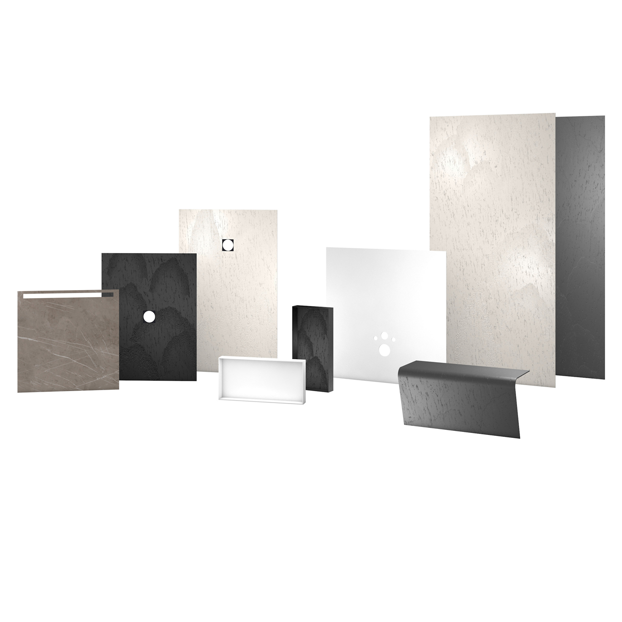 Wedi Top Wall Marble Grau-Beige